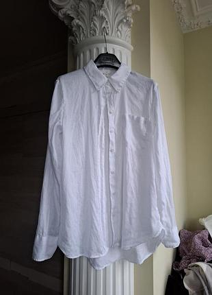 Сорочка, рубашка h&amp;m, 100% льон