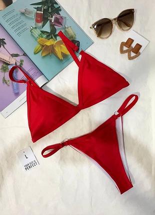 Купальник 👙 роздільний червоний ро мір л