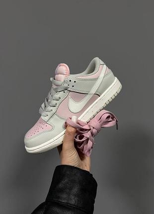 💕 женские кроссовки nike sb dunk | pink / grey (2)