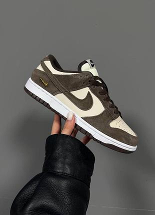 💕 женские кроссовки nike sb dunk | pale ivory / baroque brown (6)
