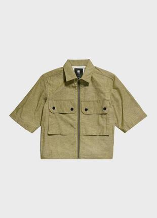 Жіноча оливкова сорочка cropped shirt g-star 4