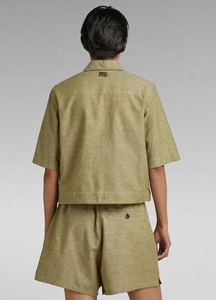 Жіноча оливкова сорочка cropped shirt g-star 3