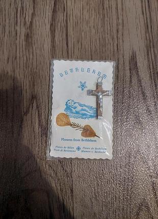 Свята земля! невеличкий, святий, вінтажний набір з землею та крестиком італія!!!