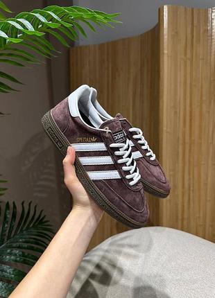 Женские кроссовки адидас специал adidas spezial brown white 37
