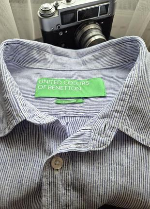 Сорочка чоловіча з льону від united colors of benetton