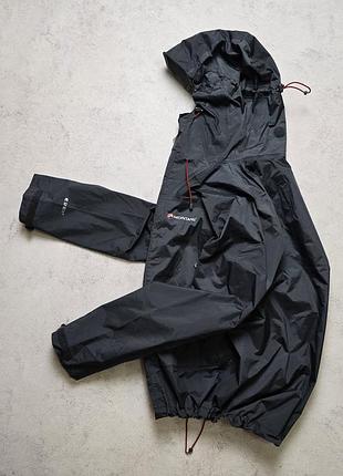Мембрана куртка montane pertex shield waterproof hooded rain jacket black red lightweight shell