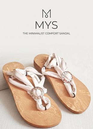 Женские сандалии,фирменные, недорогие шлепанцы mys,испания,р.39