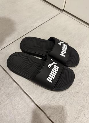 Дитячі шльопанці для хлопчика дівчинки чорні слайди пума puma 33 us 2 20 22