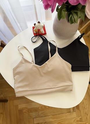 Бежевий спортивний топ h&m sport