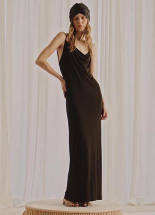 Длинное платье с драпировкой marisa berenson x zara