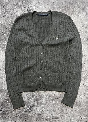 Жіночий вʼязаний кардиган polo ralph lauren sport prl