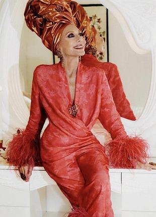 Рубашка на запах с перьями marisa berenson x zara