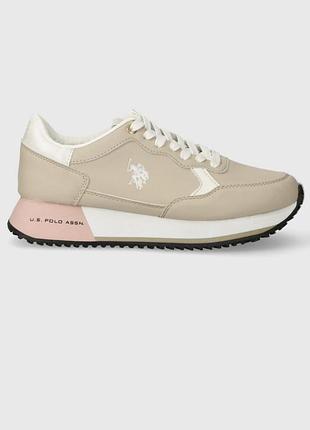 Кроссовки бежевые экокожа u.s. polo assn. 1890 since 41р