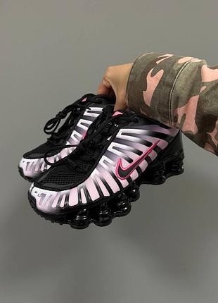 💕 жіночі кросівки nike shox tl | black / pink 2