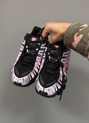 💕 жіночі кросівки nike shox tl | black / pink 6