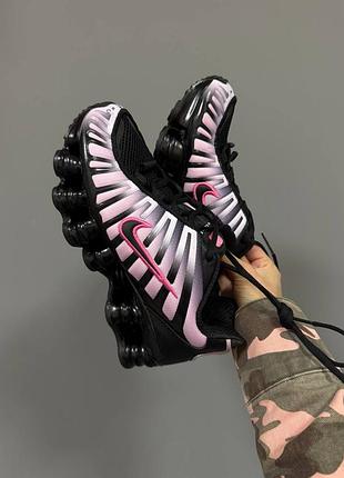 💕 жіночі кросівки nike shox tl | black / pink 7