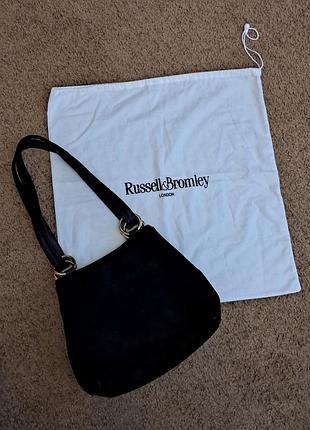 Russell & bromley шкіряна/замшева сумка італія+пильник