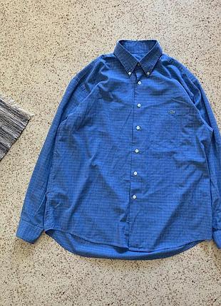 Lacoste chemise vintage 90s shirt сорочка чоловіча лакост оригінал л розмір