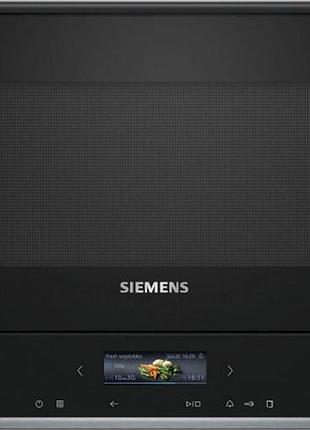 Встраиваемая микроволновая печь siemens be732r1b1 21 л черная