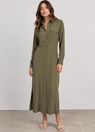 Polo ralph lauren шёлковое длинное платье
