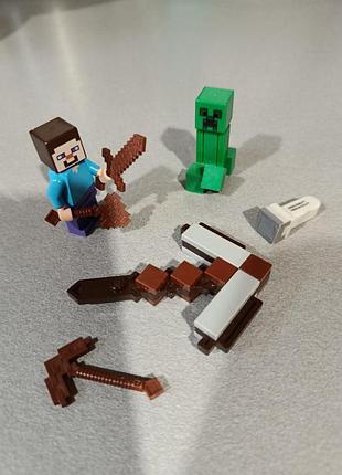 Конструктор фигурки лего , минекрафт, майнкрафт стив, крипер, lego