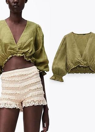 Стильна блуза zara льон