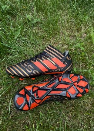 Бутсы adidas nemeziz mesi 17.3 fg футбольные копы детские размер
