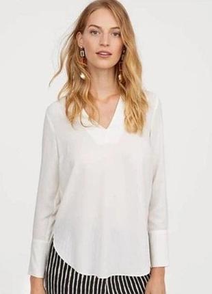 Біла базова блуза h&m
