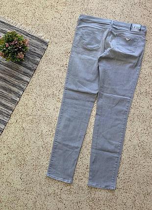 Armani jeans metal logo silver tab vintage сірі оригінальні джинси армані метал лого хайп вінтаж 30 розмір