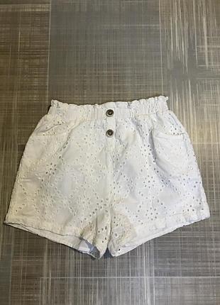 Primark💙білі літні котонові з прошви шорти на дівчинку 💛12-13 років
