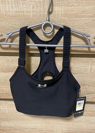 Тор жіночий спортивний для фітнесу under armour heatgear high розмір м по бірці (фактично s) чорний