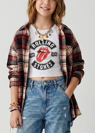 Майка топ zara rolling stones на 11-12 років 152 см