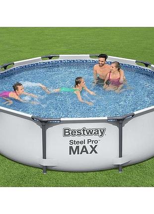 Каркасный бассейн bestway 56408, размер 305 x 76 см с фильтрующим насосом.