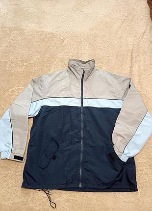 Вінтажна вітровка куртка one by one 90s colorblock оверсайз