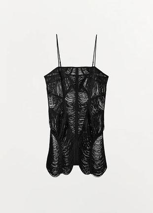 Миниплатье с бахромой 6
