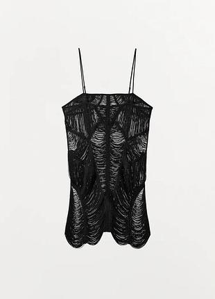 Миниплатье с бахромой 7