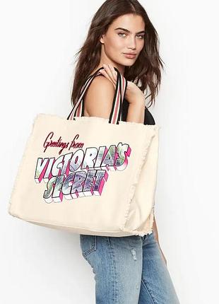 Велика пляжна сумка victoria's secret greetings from la 🌴 оригінал