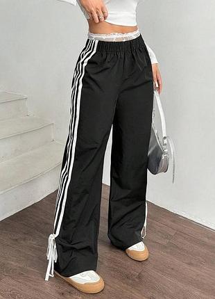 Штаны с бантами plt shell bow detail track pants - xs-s