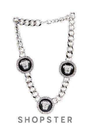 Підвіска для жінок "pug necklace" з голвой собаки nly сріблястий