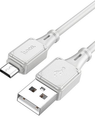 Кабель для зарядки hoco x101 micro usb assistant silicone charging data cable 1м сірий