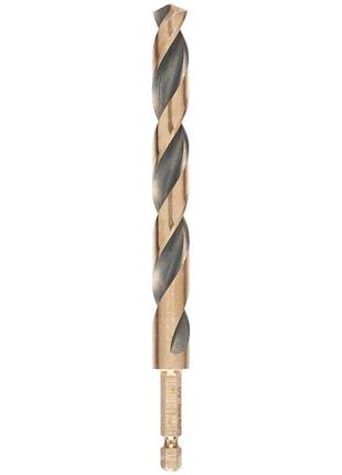 Свердло dewalt dt20617‑qz black & gold 11 мм — швидкорізальне hss, centering tip, impact‑ready