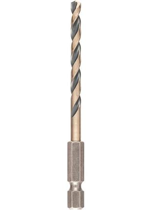 Свердло dewalt dt20605 extreme impact — 4,5 мм, 135° centering tip, hex 1/4″, black & gold