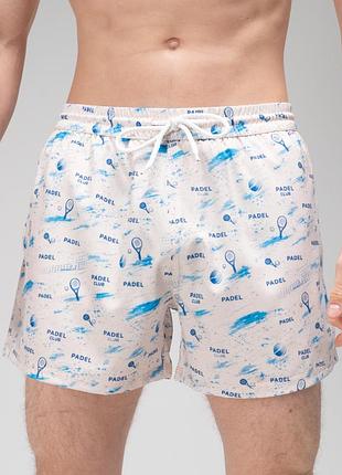Шорты для плавания slavni swimming pool print молочно-голубой
