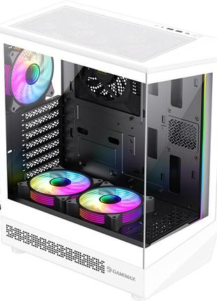 Корпус компьютерный gamemax vista coc aw atx m-atx itx white без блока питания (vista coc aw)
