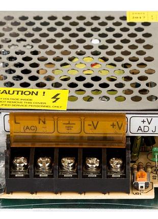 Блок живлення імпульсний greenvision gv-sps-c 12v 3a-l (36w), 110–240v, ip20, для камер відеоспостереження