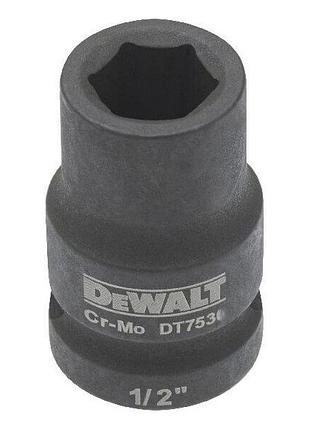 Головка торцевая ударная dewalt impact 19 мм 1/2” (dt7537)