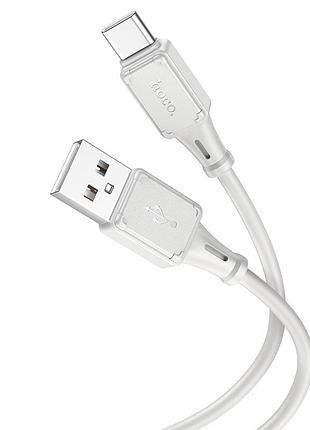 Кабель для зарядки hoco x101 type-c assistant silicone charging data cable 1м серый