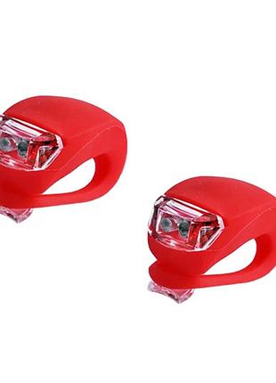 Велоліхтар hj008-2 на батарейках 2xcr2032, 2 x red