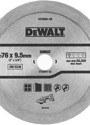 Алмазний диск dewalt 76x1.0x9.5мм суцільний (dt20591)