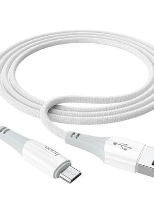 Кабель hoco micro usb ferry charging data cable x70 1m 2.4a white